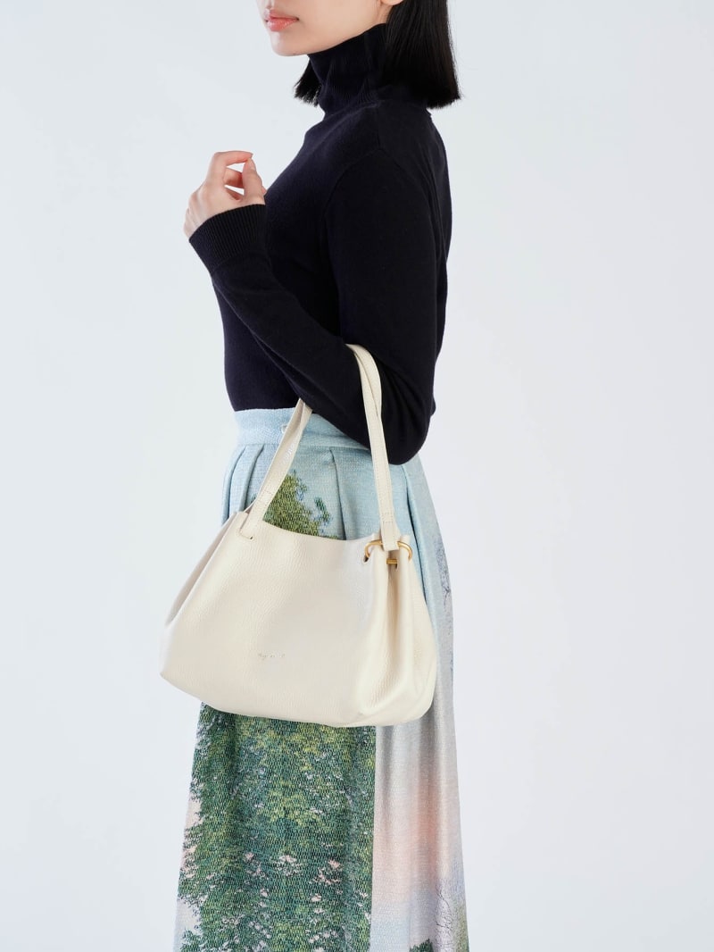 sac en cuir beige image number 7