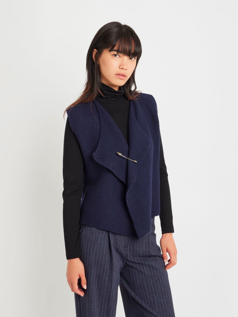 blue wool Selina cardigan image number 2