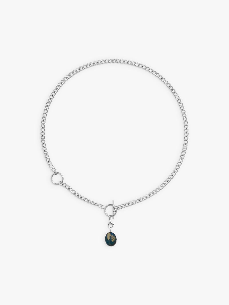 collier Ben en acier couleur argent image number 1