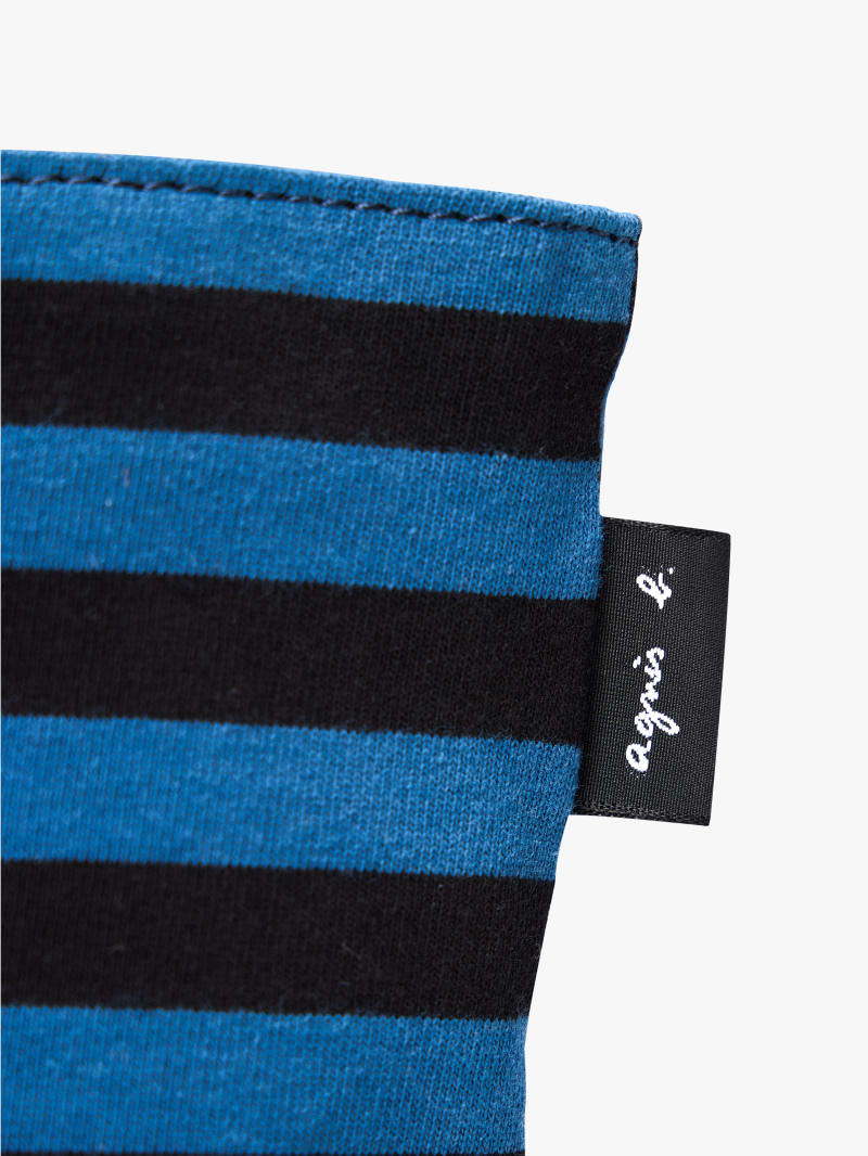 tote bag en coton réversible à rayures bleu et noir image number 4