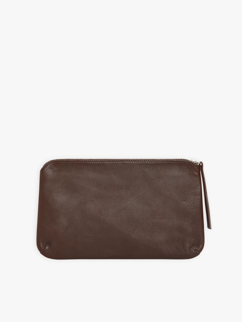 brown leather Annissa pouch image number 1