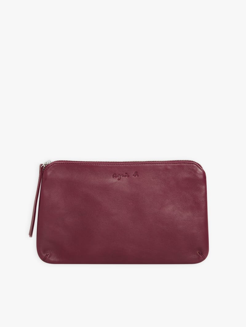 pochette en cuir Annissa bordeaux image number 0