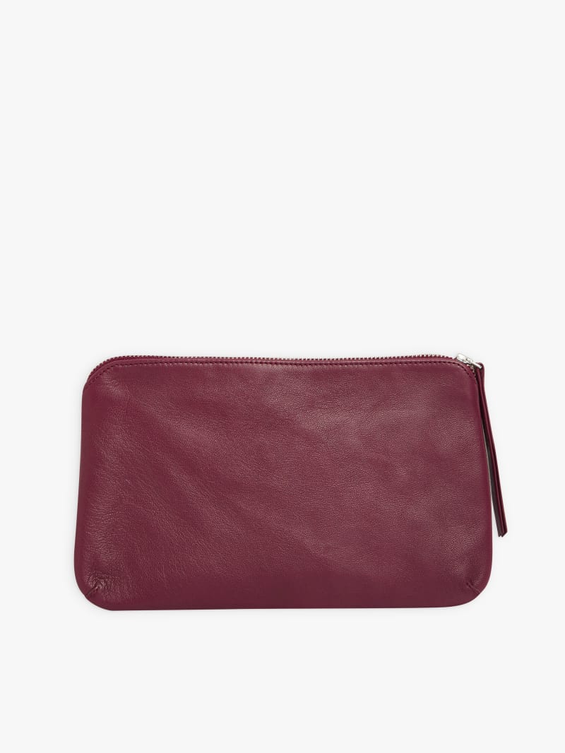 pochette en cuir Annissa bordeaux image number 1