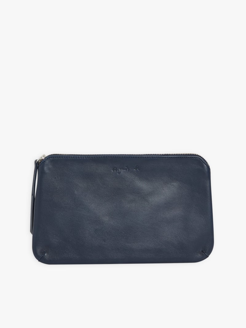 blue leather Annissa pouch image number 0