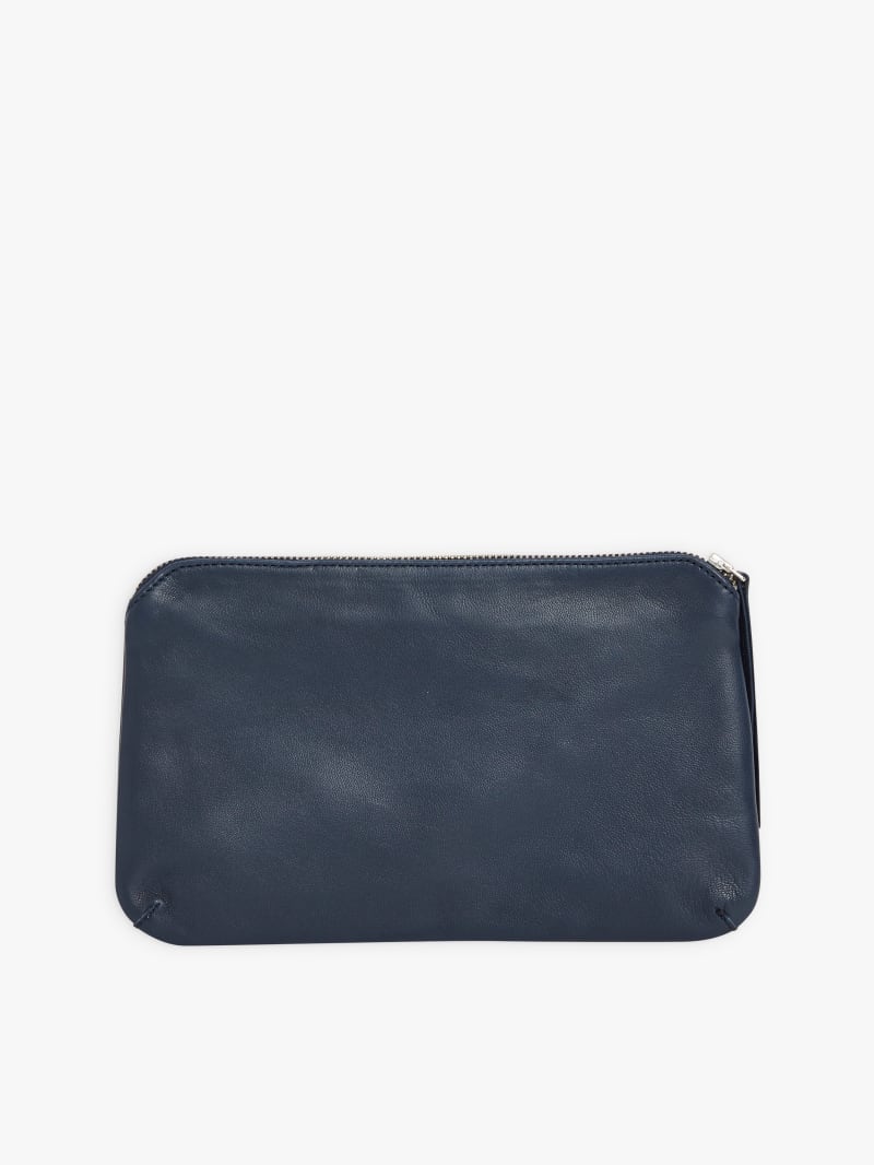 blue leather Annissa pouch image number 1