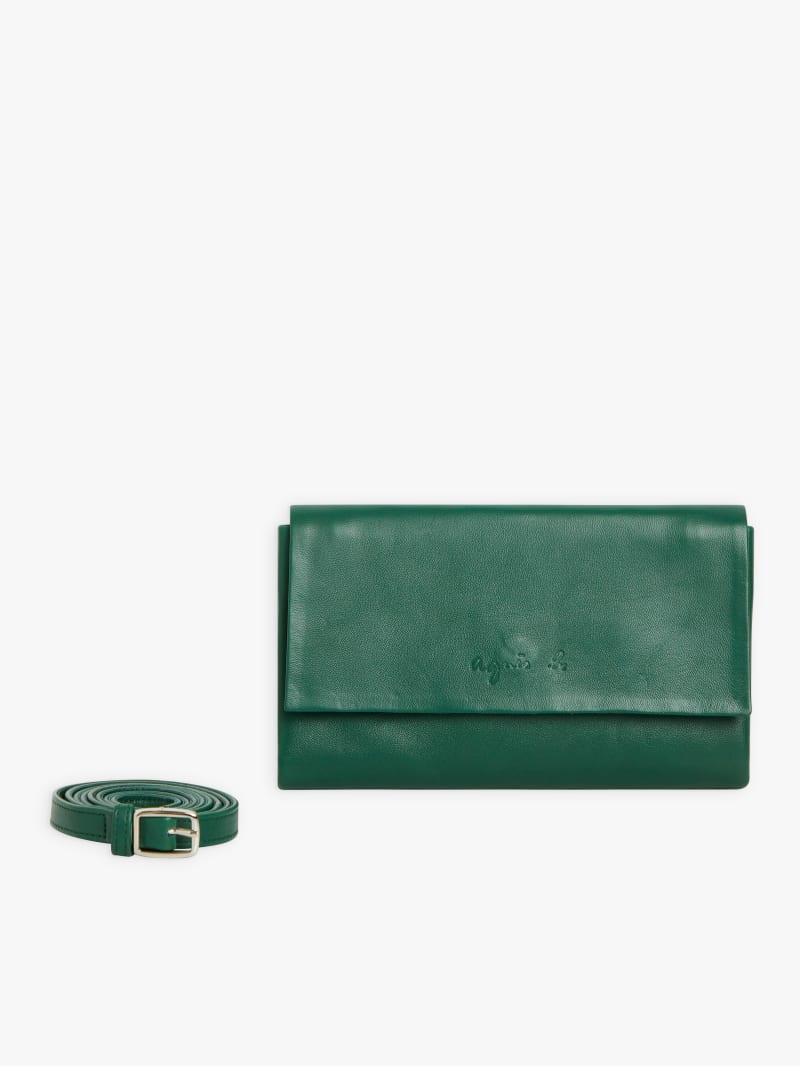 pochette Tina en cuir vert image number 2