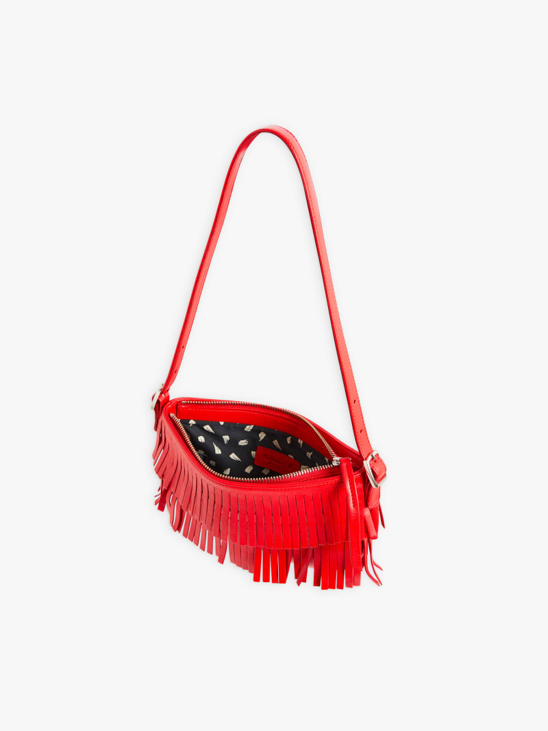 red leather Carmen clutch image number 3