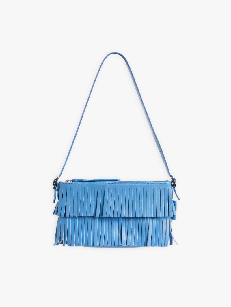 pochette Carmen en cuir bleu image number 0