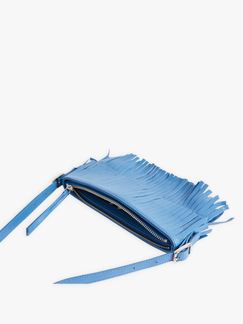 pochette Carmen en cuir bleu image number 4