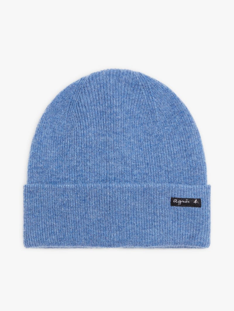 bonnet Willy en cachemire bleu chiné image number 0