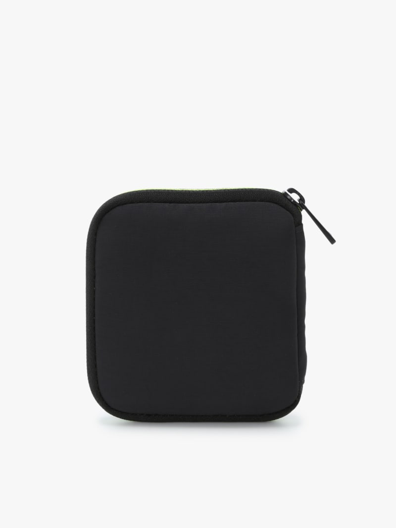 black nylon wallet with fluorescent edges image number 1