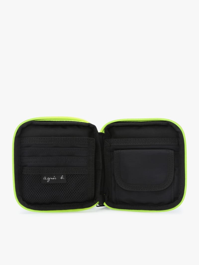 black nylon wallet with fluorescent edges image number 3