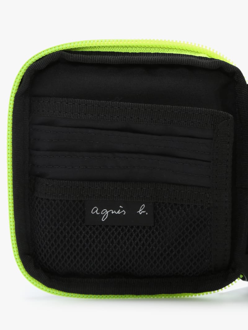 black nylon wallet with fluorescent edges image number 5