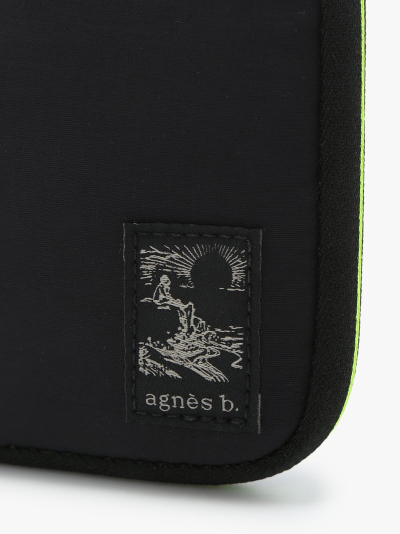 black nylon wallet with fluorescent edges image number 6