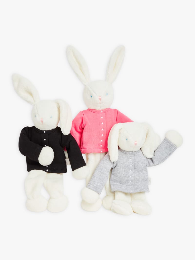 doudou lapin à cardigan pression noir image number 1