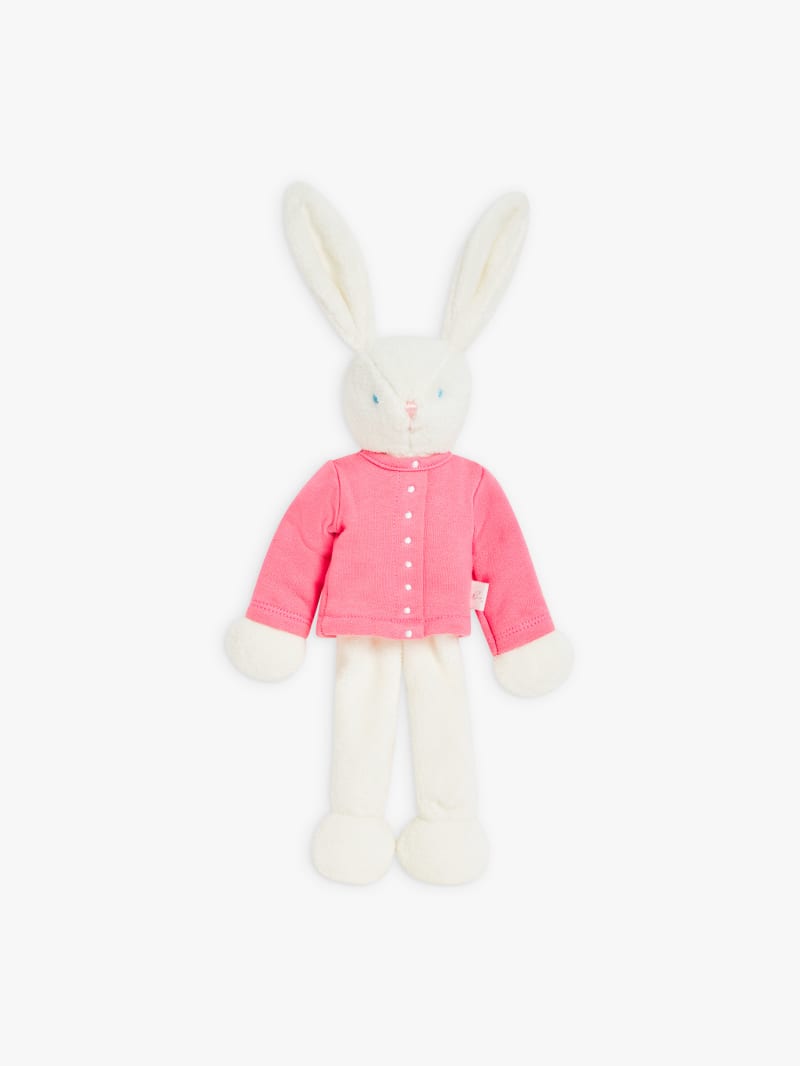 doudou lapin à cardigan pression rose image number 0