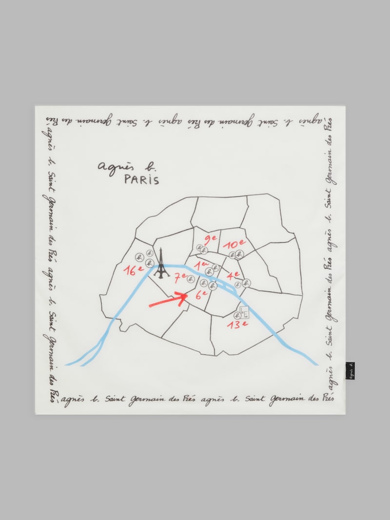 bandana Saint Germain en coton blanc image number 0