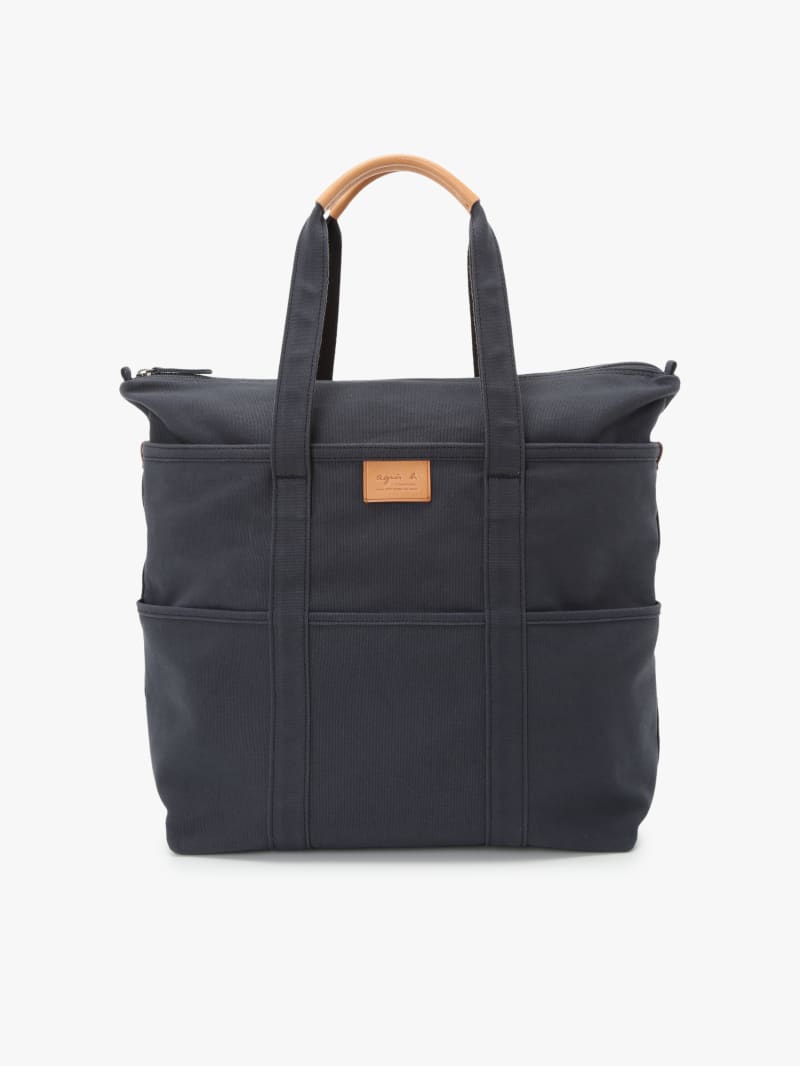 grey cotton tote bag image number 0