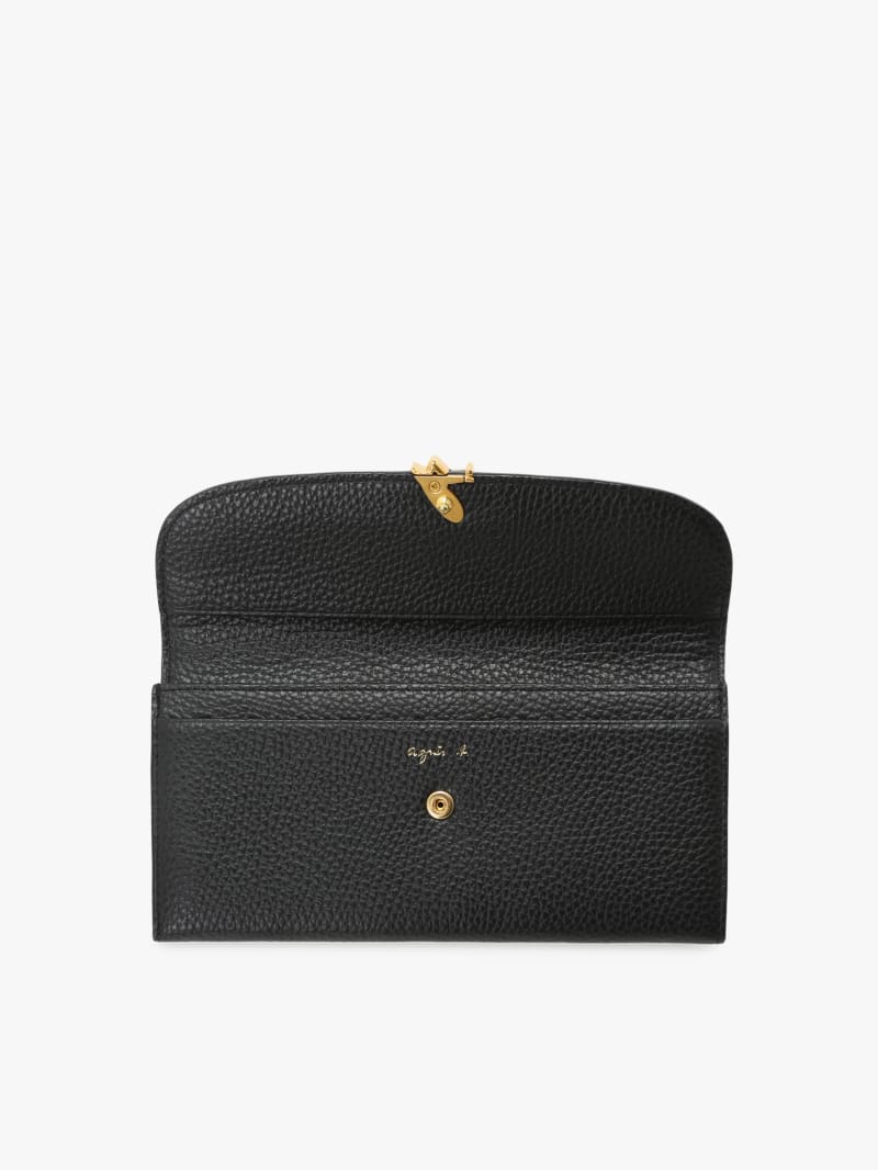 black "b" leather wallet image number 3