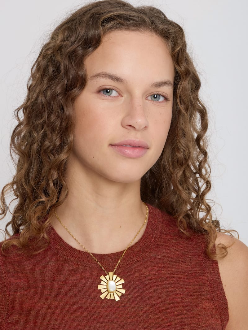 color gold brass Polly necklace image number 3