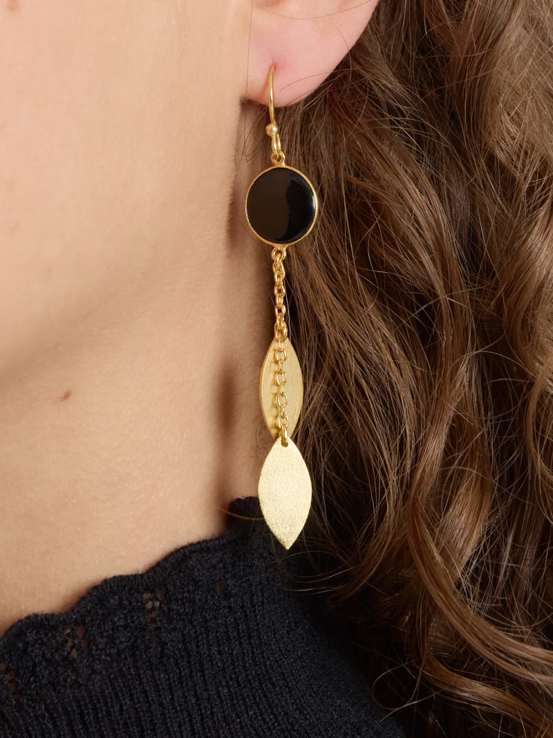 color gold brass Shine earrings image number 1