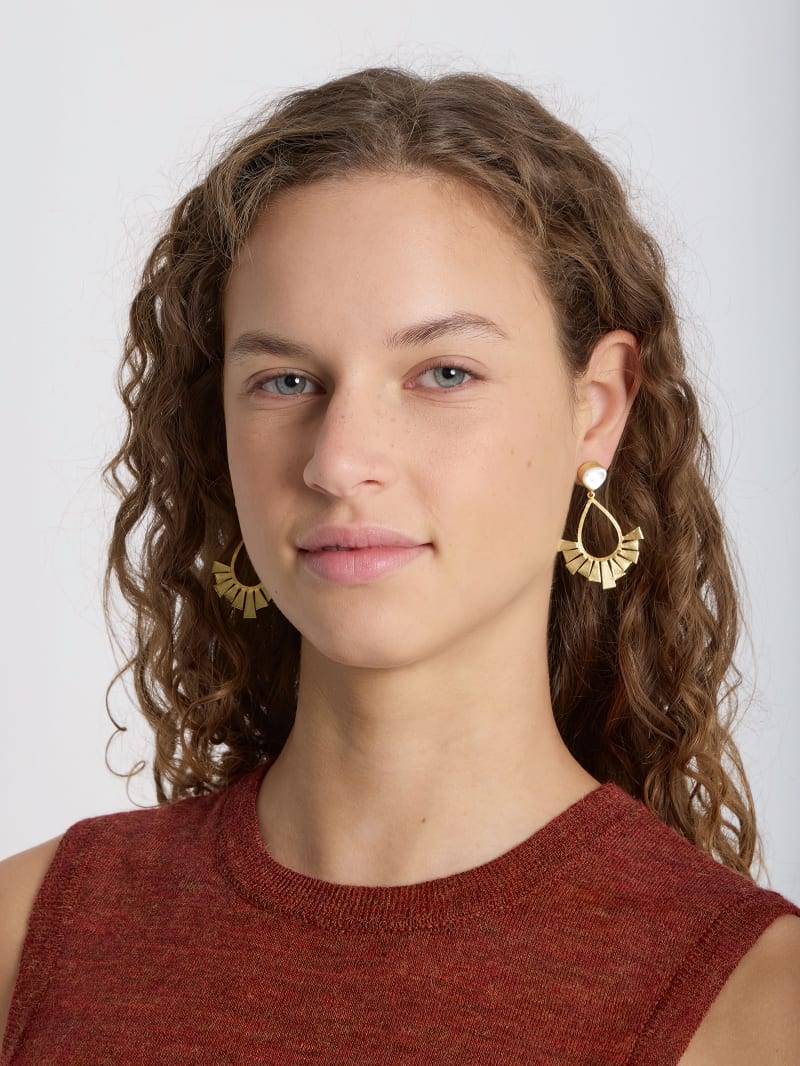 color gold brass Polly earrings image number 2