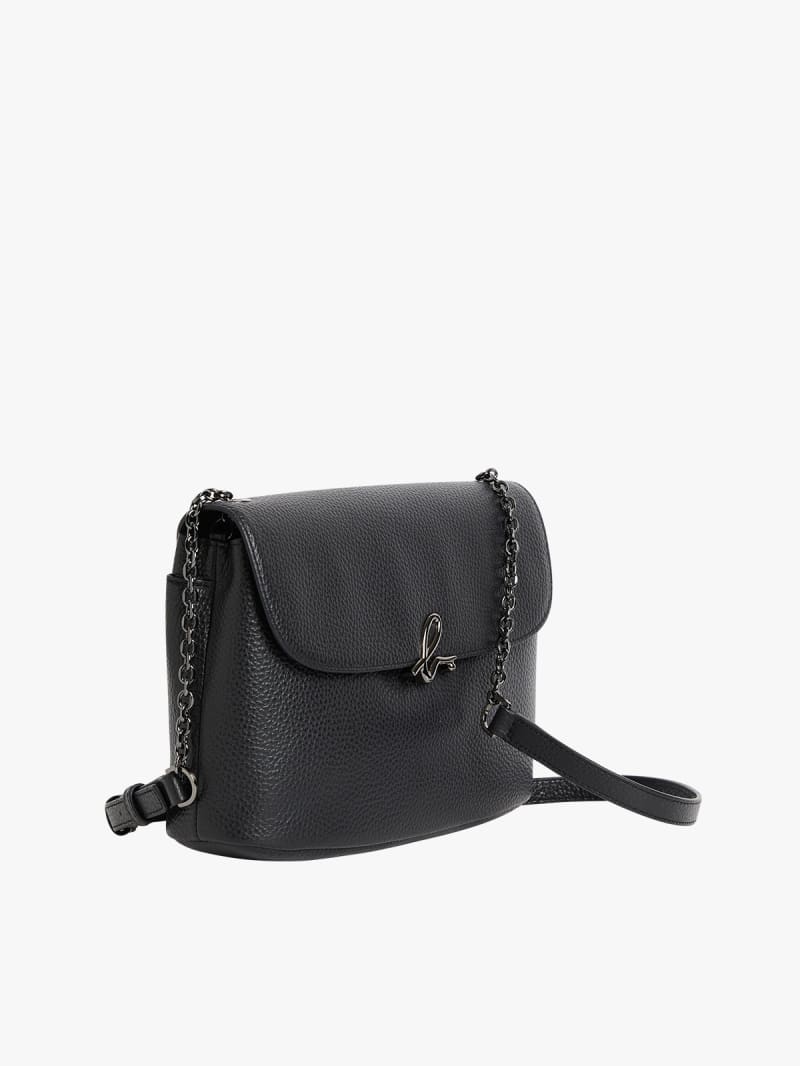 black leather shoulder bag image number 1