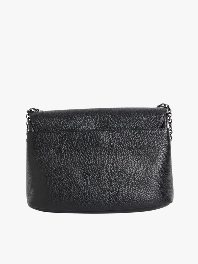 black leather shoulder bag image number 2