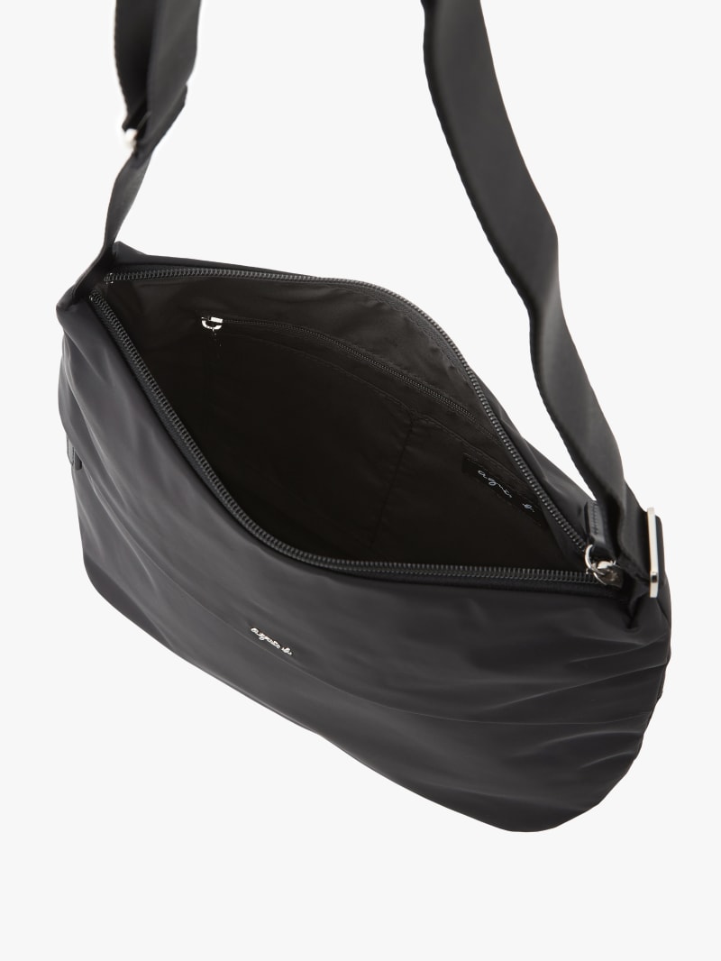 sac bandouli&egrave;re noir en nylon image number 3