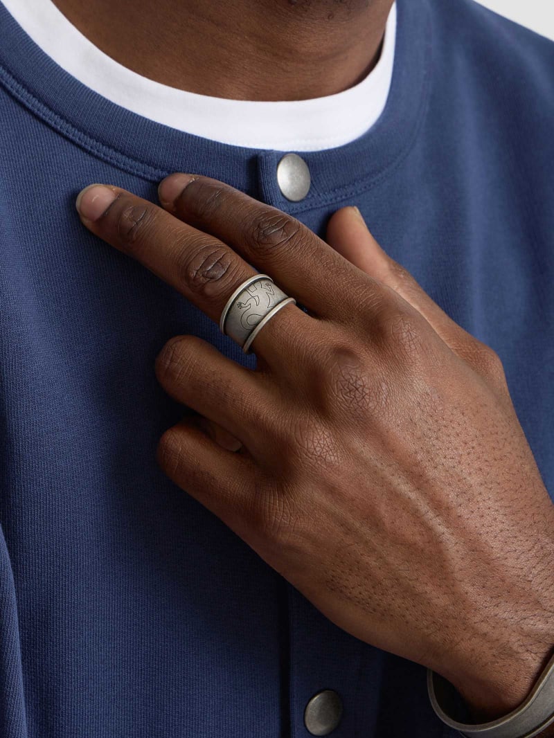 Lizard Day ring in brass image number 1