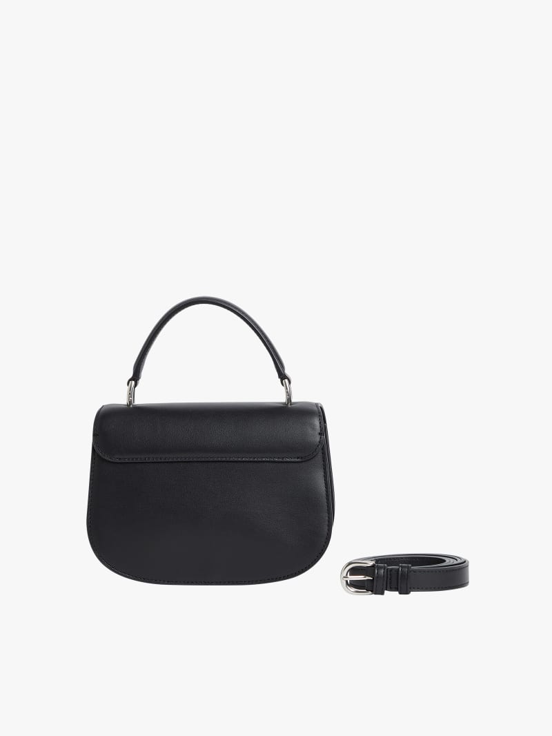 black leather shoulder bag image number 2