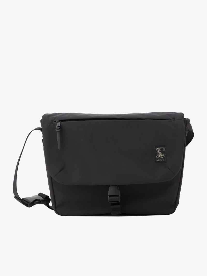 black leather shoulder bag image number 0