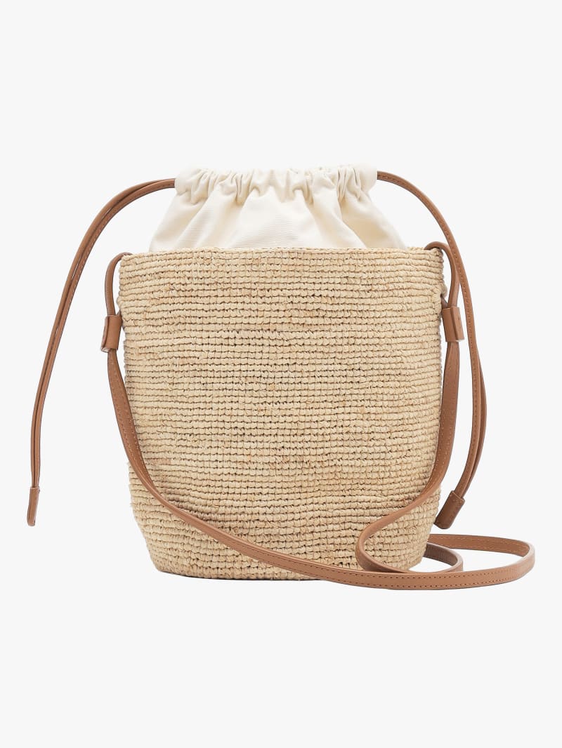 shoulder bag in raffia image number 1