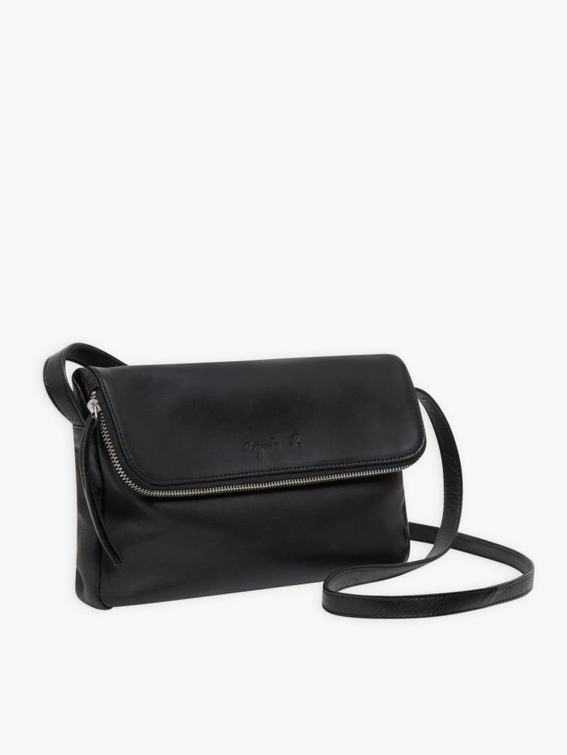 black lambskin leather Asya shoulder bag image number 1