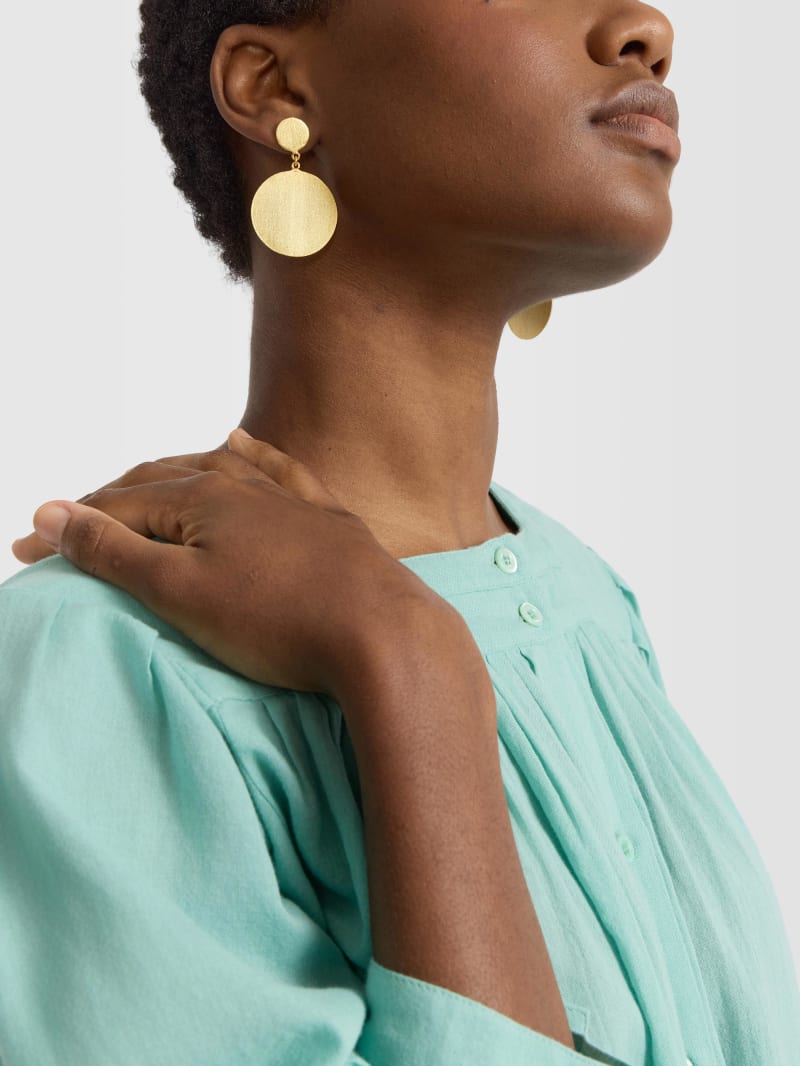 yellow gold-plated Pia earrings image number 1