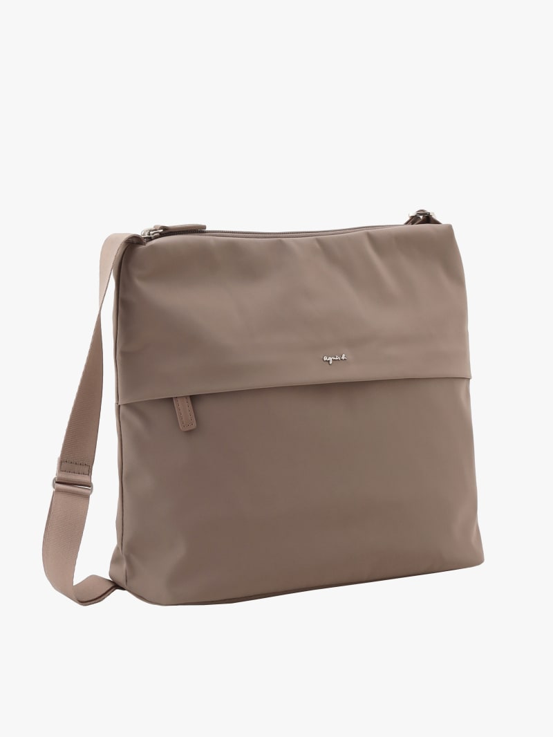 sac bandouli&egrave;re taupe en nylon image number 2