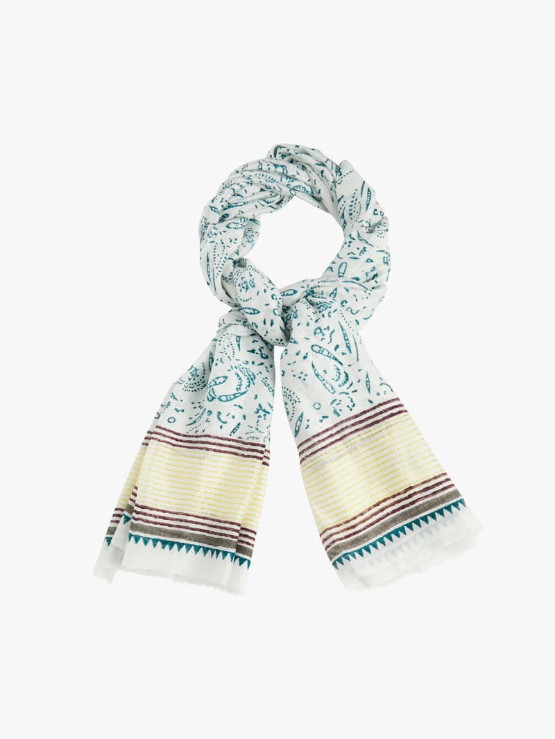 green Mariette cotton scarf image number 1