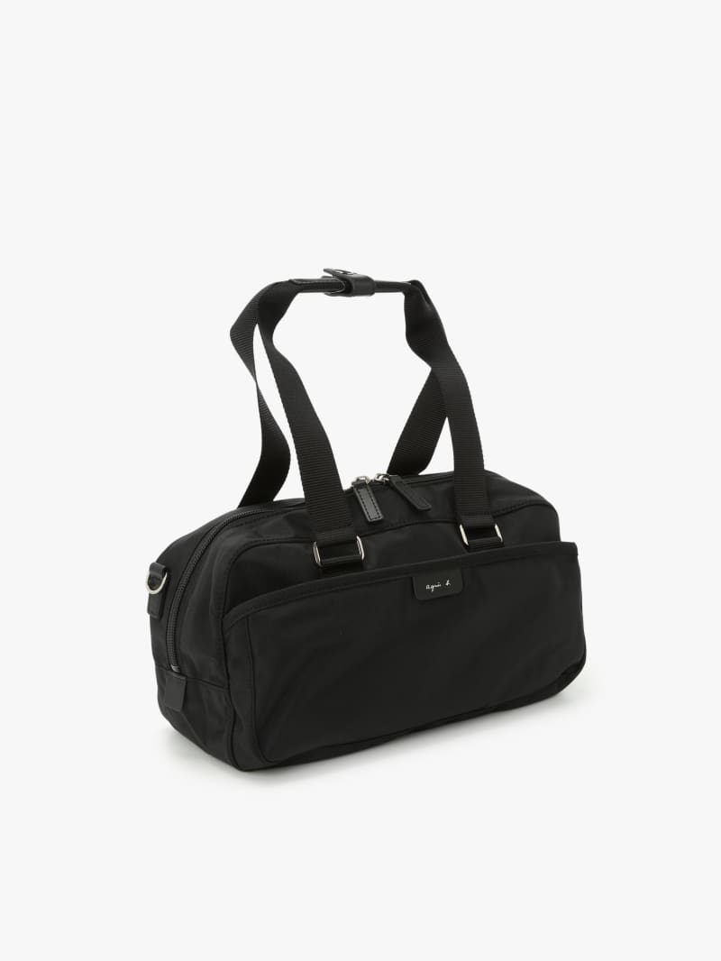 black nylon Boston bag image number 2
