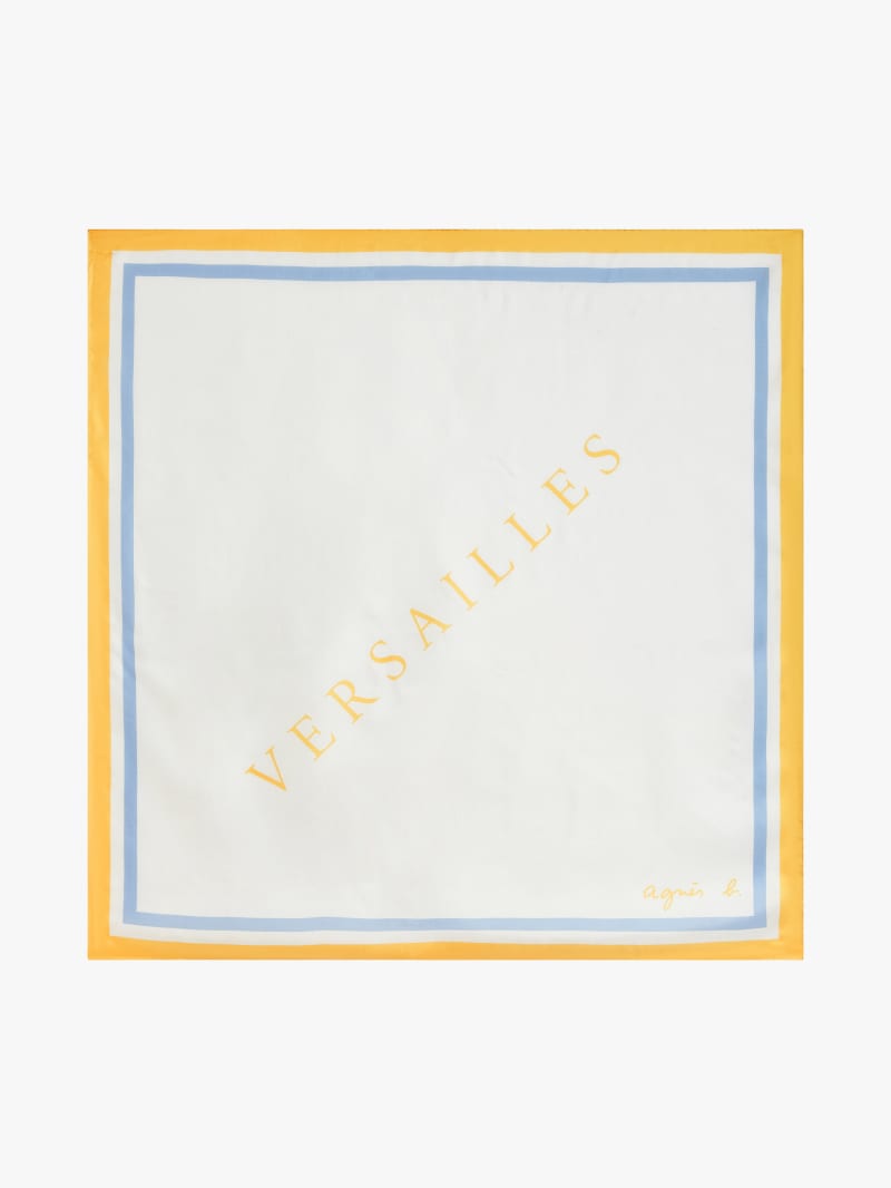 foulard Versailles en soie blanc image number 0