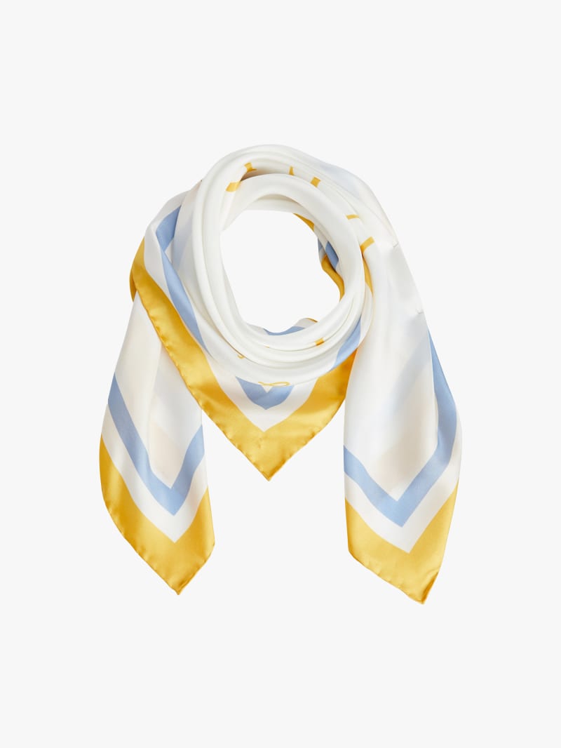 foulard Versailles en soie blanc image number 1