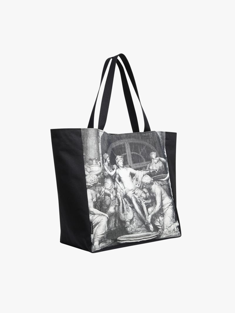 Fontaine black cotton tote bag image number 1