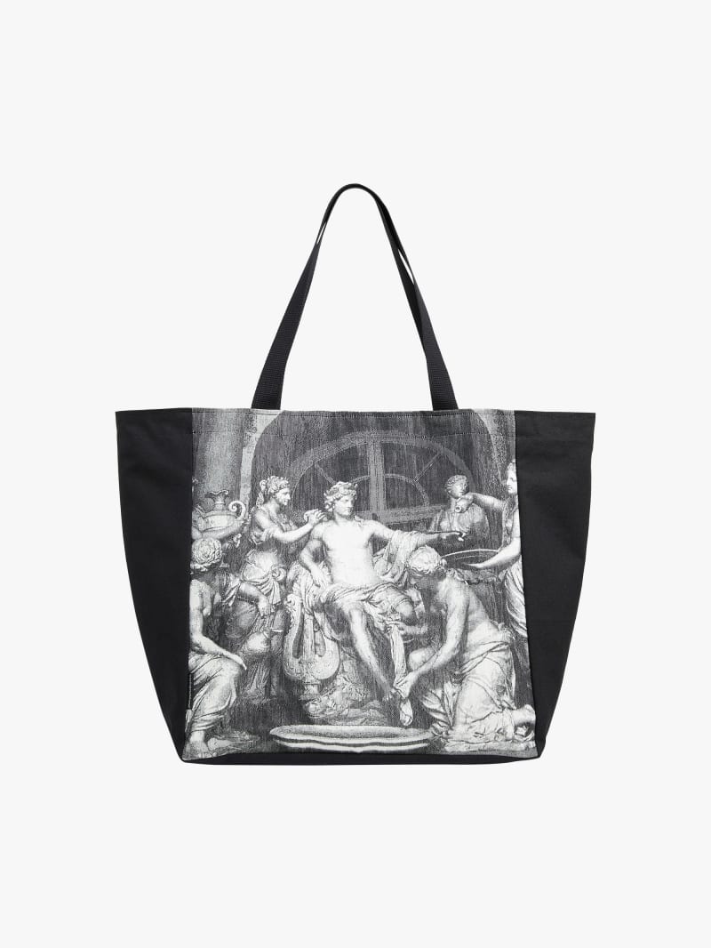 Fontaine black cotton tote bag image number 0