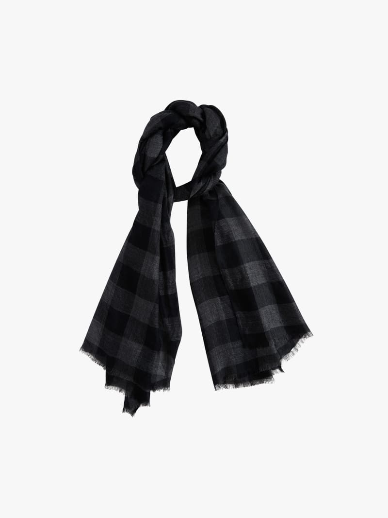 Val&eacute;ry plaid cashmere scarf image number 1