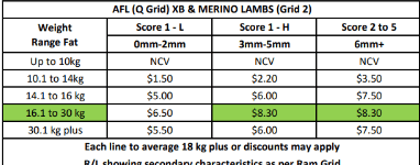 Hillside AFL (Q grid ) XB & Merino Lambs ( grid 2 ) (5/10/26), Narrogin WA - Agora Livestock listing LKPIZVY