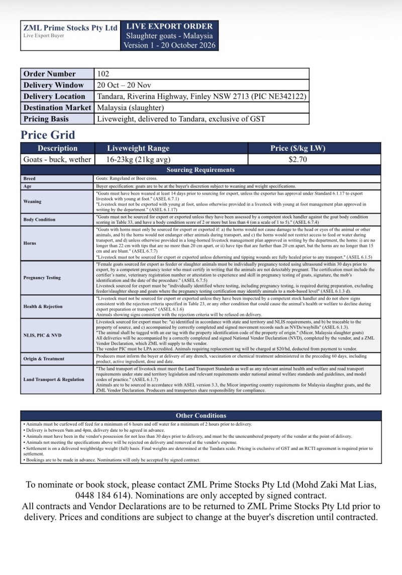 ZML Prime Stock Pty Ltd, Finley NSW - Agora Livestock listing 3QOI3VG