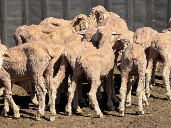 131 Merino Wether Lambs, Ceduna SA - Agora Livestock listing Z0GBWGL