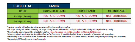 Lobethal Lamb Grid 26 (22 Jun 26) - N/Q SHUTDOWN, Lobethal SA - Agora Livestock listing 2YXIKMZ