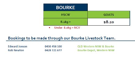 Bourke Goat Grid 28  (06 July 26), Bourke NSW - Agora Livestock listing ER6I5KN