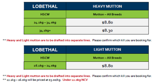 Lobethal Light & Heavy Mutton Grid 28B ( 10 July 26), Lobethal SA - Agora Livestock listing QVPIL31