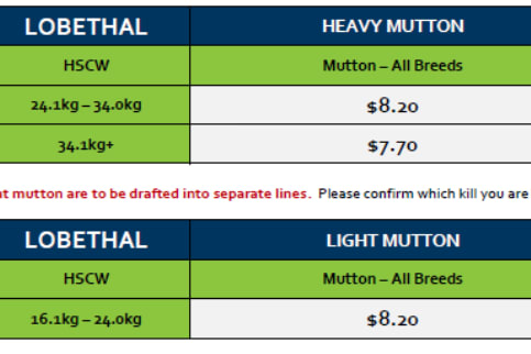 Lobethal Light & Heavy Mutton Grid 31 ( 28 July 26), Lobethal SA - Agora Livestock listing QVPIL31
